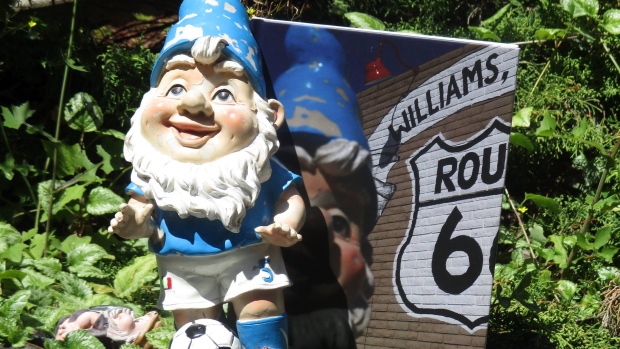 Bev York found her gnome at the end of her driveway with a book showing all the places 'Leopold' went during his eight-month hiatus.