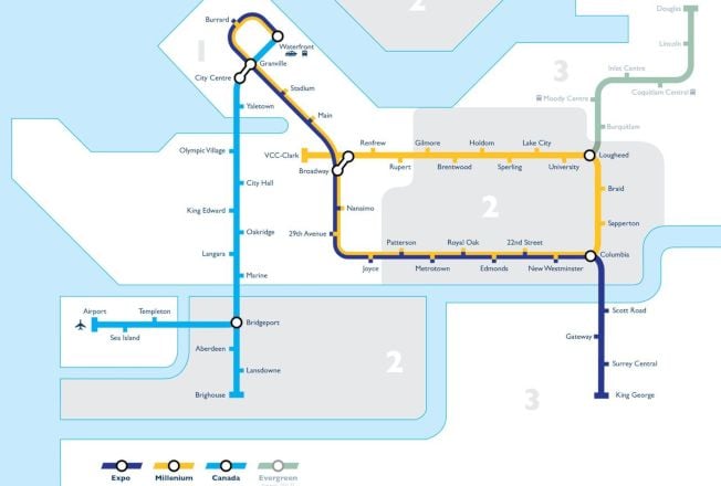 為配合長青線通車，SkyTrain路線將變動。（取材自維基百科）