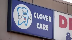 Clover Care dental clinic sign