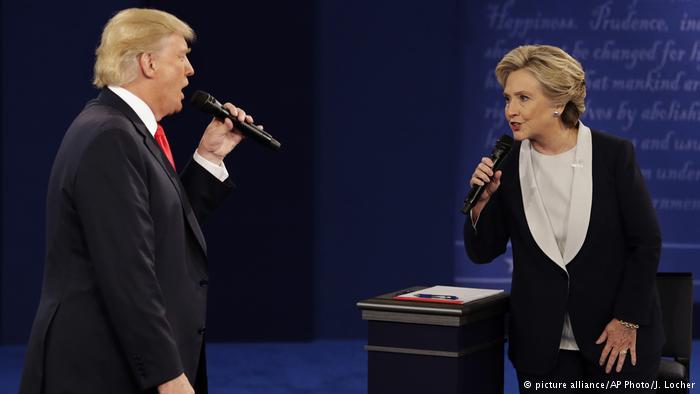 US TV Debatte Trump vs Clinton (picture alliance/AP Photo/J. Locher)