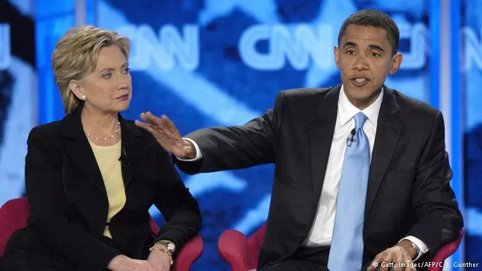USA Hillary Clinton und Barack Obama TV Debatte
