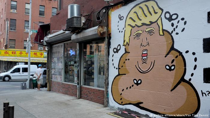 USA Karikatur von Donald Trump (picture-alliance/abaca/Van Tine Dennis)
