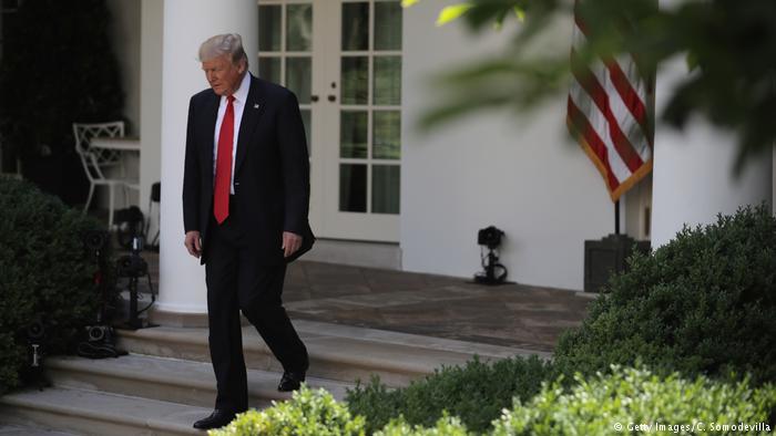 USA Pariser Klimaabkommen- Präsident Donald Trump kommt in Rose Garden an (Getty Images/C. Somodevilla)