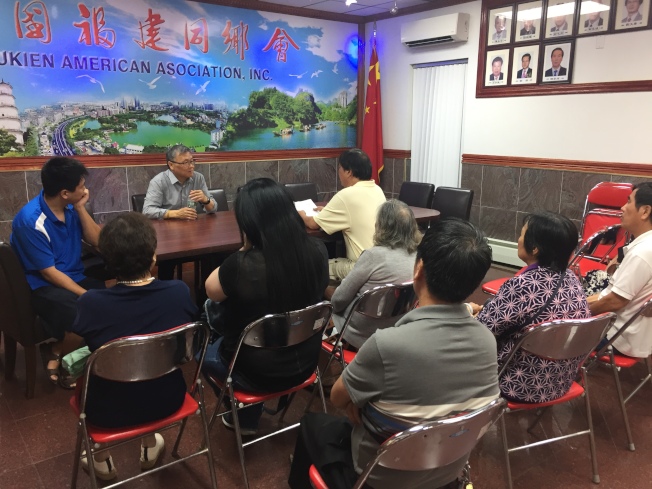 林淑芬倒会案会脚求助福建同乡会。(记者俞姝含/摄影)