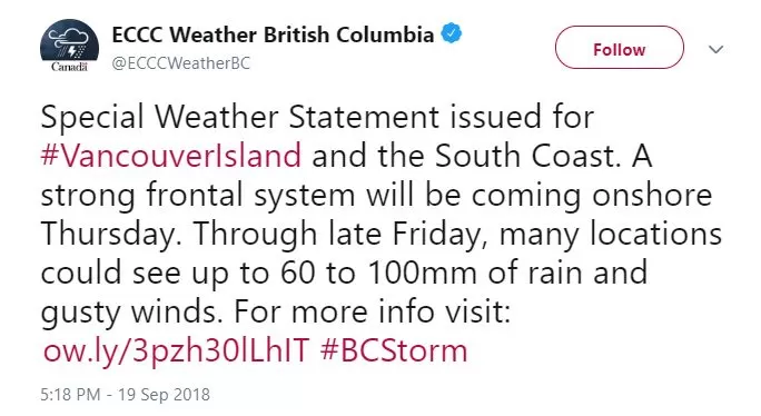 警报！几小时后 暴风雨将袭卷大温！60km/h强风 100mm豪雨 今晚早点回家