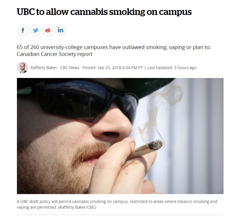 华人家长炸了！UBC竟允许校内吸大麻！温哥华这几所大学却……