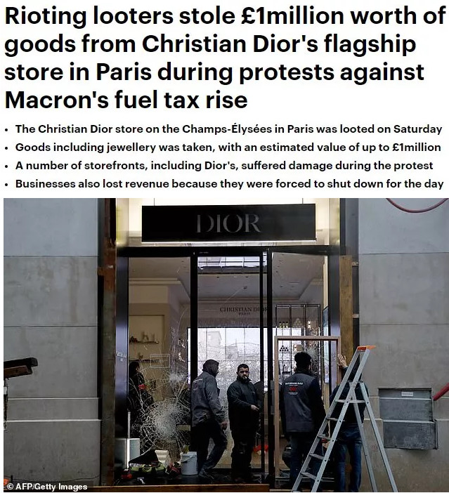 法国沦陷! 欧洲多国暴乱! 巴黎成炼狱 Dior LV店被打砸抢烧 数百人伤亡!