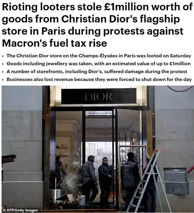 法国沦陷! 欧洲多国暴乱! 巴黎成炼狱 Dior LV店被打砸抢烧 数百人伤亡!