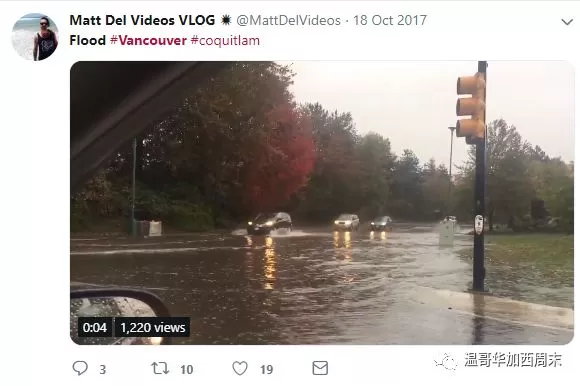 预警! 大温又遭狂风暴雨 3000户停电 温哥华多处被淹 80km/h暴风来袭
