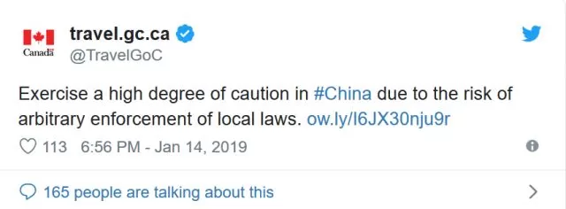 重磅! 中国发布赴加拿大警告! 加元狂泻 两国关系坠入冰点!