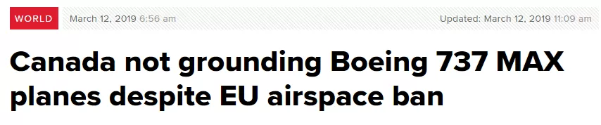 突发! 全球17国禁飞波音737 加拿大还在装死 警惕温哥华这些航班 避开死亡机型!
