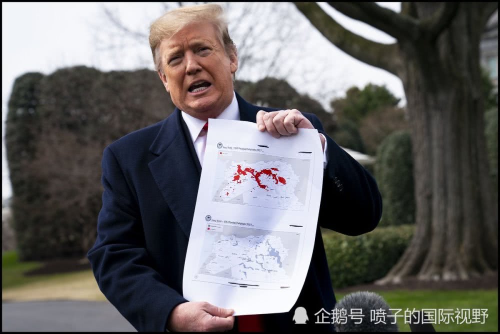 特朗普拿着叙利亚地图宣布：IS将在今晚彻底消失