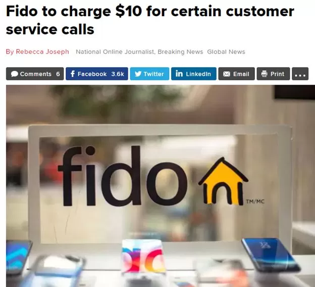 太狠! 以后打Fido客服电话 每次收费$10! 狂喷模式已开启 请留言