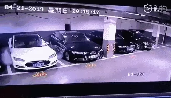 特斯拉5秒内迅速爆燃 烧成黑炭! 车主吓得一晚上没睡 邻居也惨了……