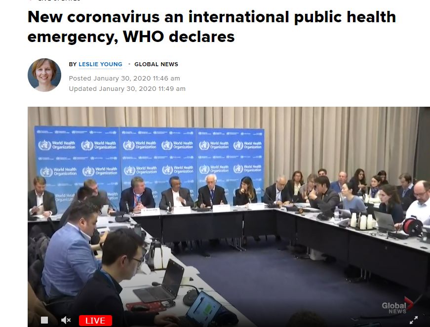 突发! 世卫组织宣布全球紧急 美国出现首例人传人 7000人遭封锁