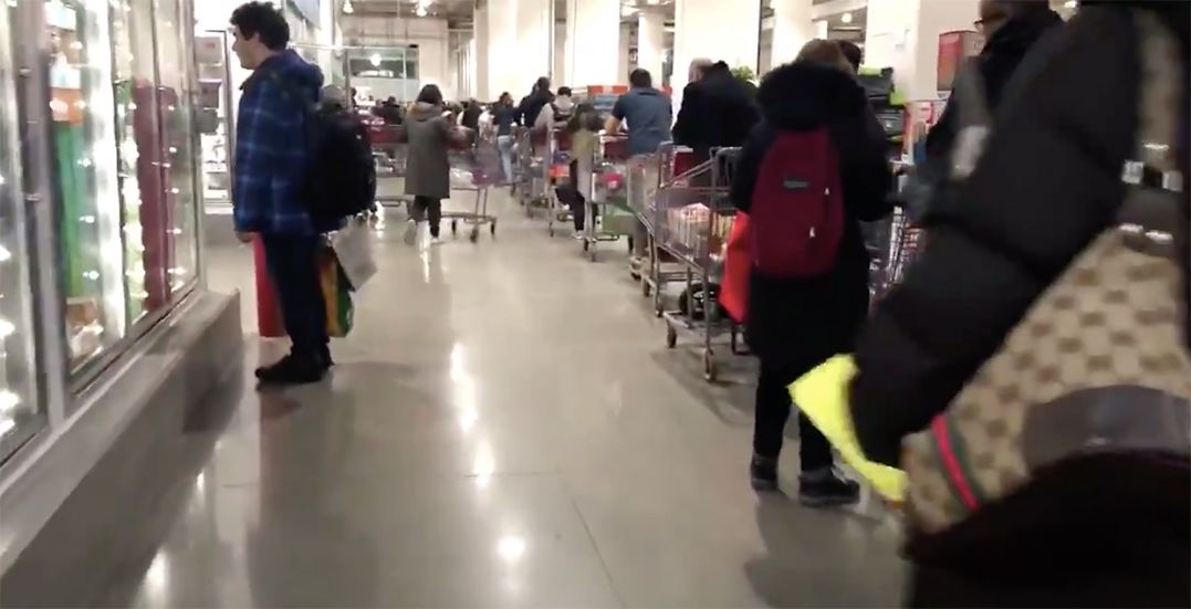 总理老婆确诊吓坏大温民众! Costco沃尔玛被攻陷 卫生纸饮用水全限购了!