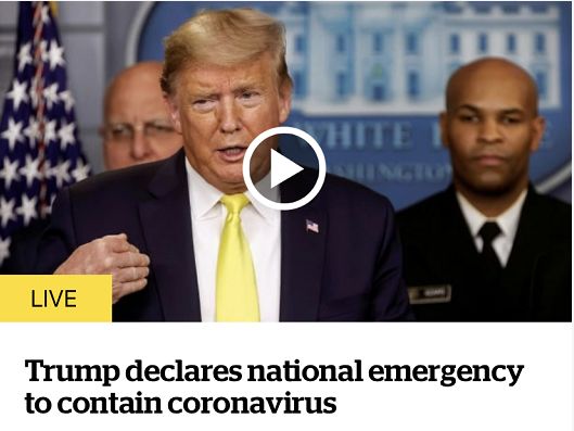 突发! 美国宣布国家紧急状态 加拿大限制出入境! 自家总理夫人确诊后 终于怕了...