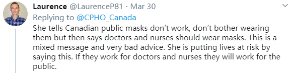 今天 加拿大首席卫生官发表口罩神言论 激怒全国网友: 闭嘴吧 你脸都肿了!