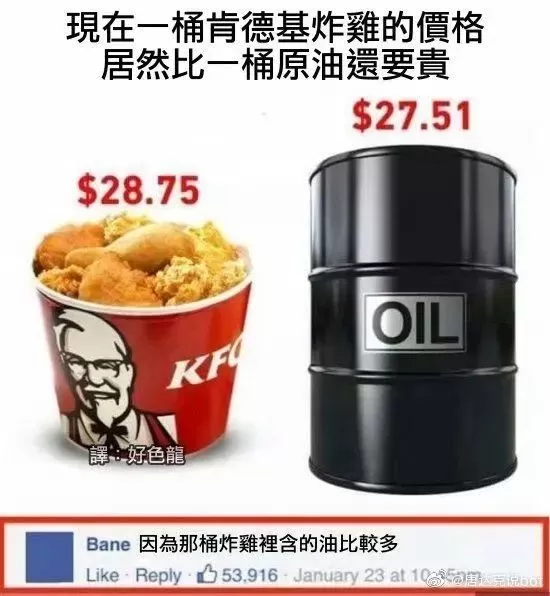 突发! 刚刚 油价突然暴跌至负数 买一桶油倒贴40美金!
