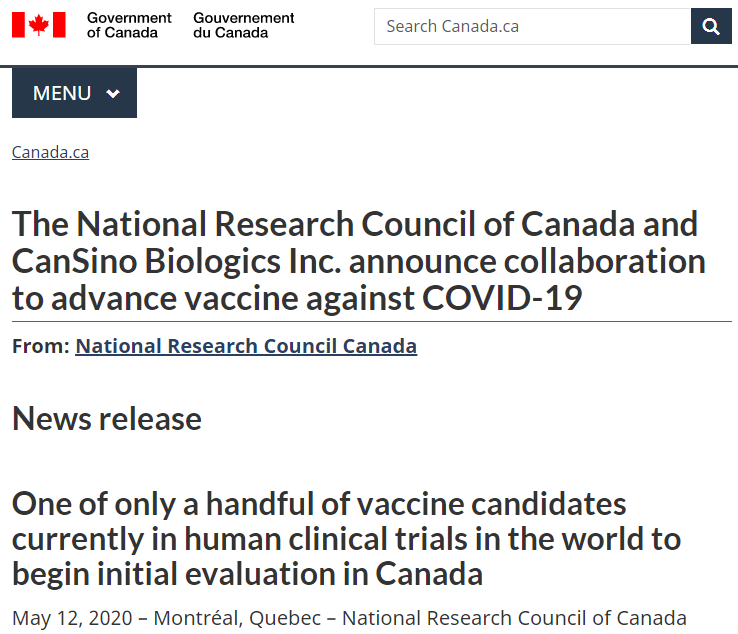 重磅! 中国产新冠疫苗要来加拿大了! 今秋或投入使用 确保加拿大人能接种!