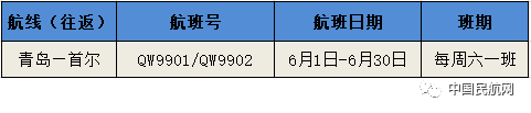 青岛航空。（图片来源：中国民航网公众号）
