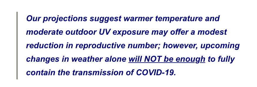 好消息! 哈佛最新研究结果: 气温高于25℃ 新冠传染率明显降低!