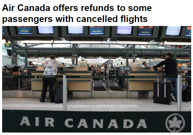 等到了! 加航宣布退票啦 凡因疫情取消航班就退钱 加拿大人却更不爽了