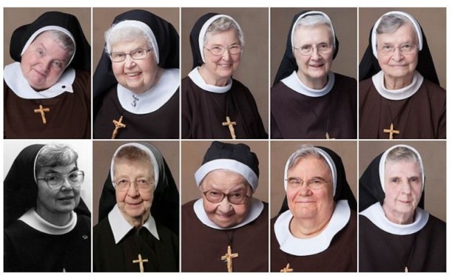 密西根州里沃尼亚市菲力西安修道院在一个月内12位年龄介于79岁至99岁的修女，染上新冠肺炎病逝。(取自globalsistersreport.org)