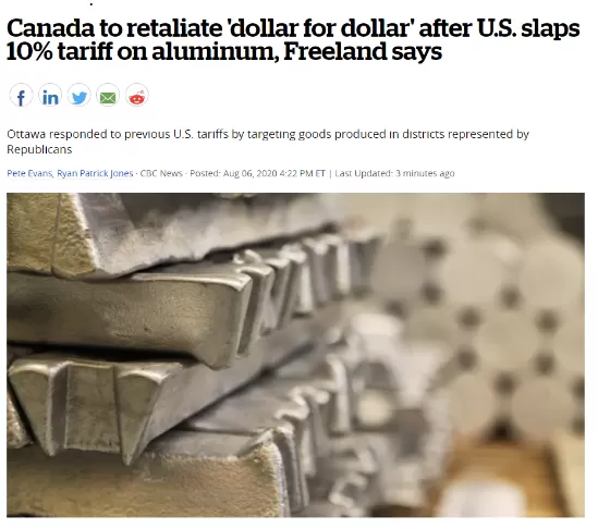 狠! 美国又对加拿大下手了! 特鲁多硬气回应: 立即采取同等报复!