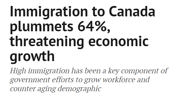 最新! 加拿大第二季度移民人数暴跌64% 仅有10万永久居民入境