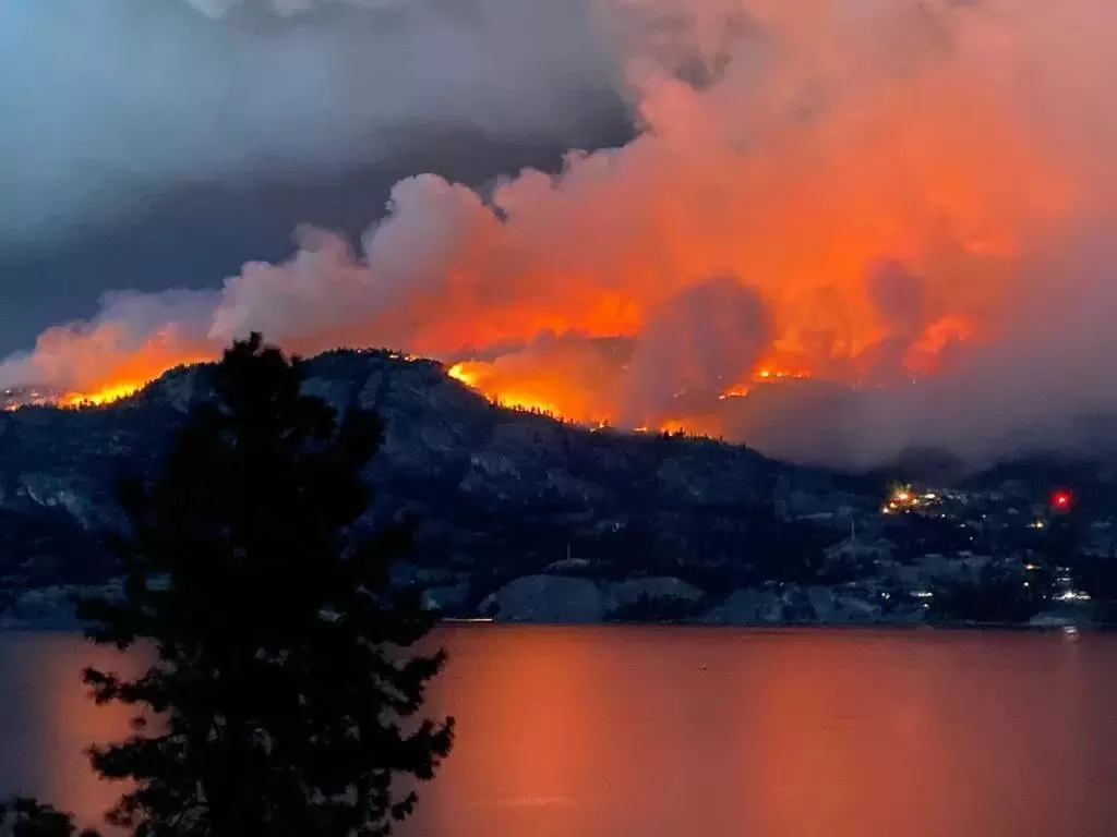 BC爆发大规模山火! 烈火蔓延1000公顷 场面恐怖 3700户居民面临疏散!