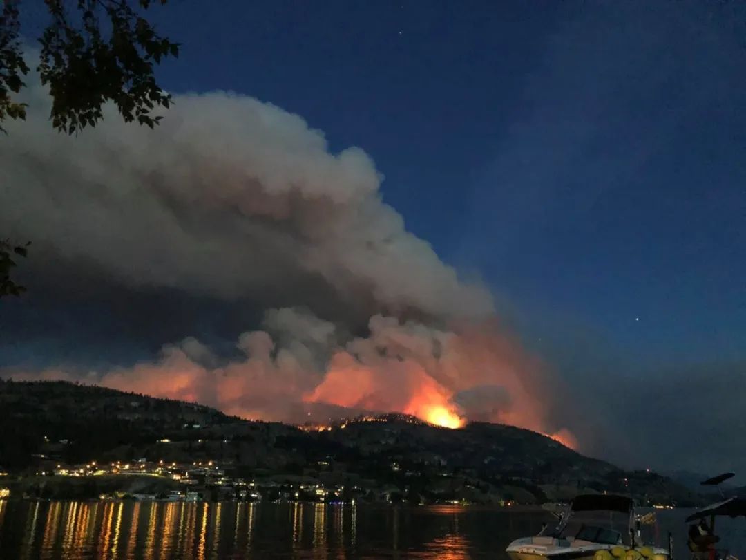 BC爆发大规模山火! 烈火蔓延1000公顷 场面恐怖 3700户居民面临疏散!