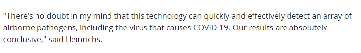 牛! 加拿大推出神器 可直接测出空气中新冠病毒 1万1台 你买吗?