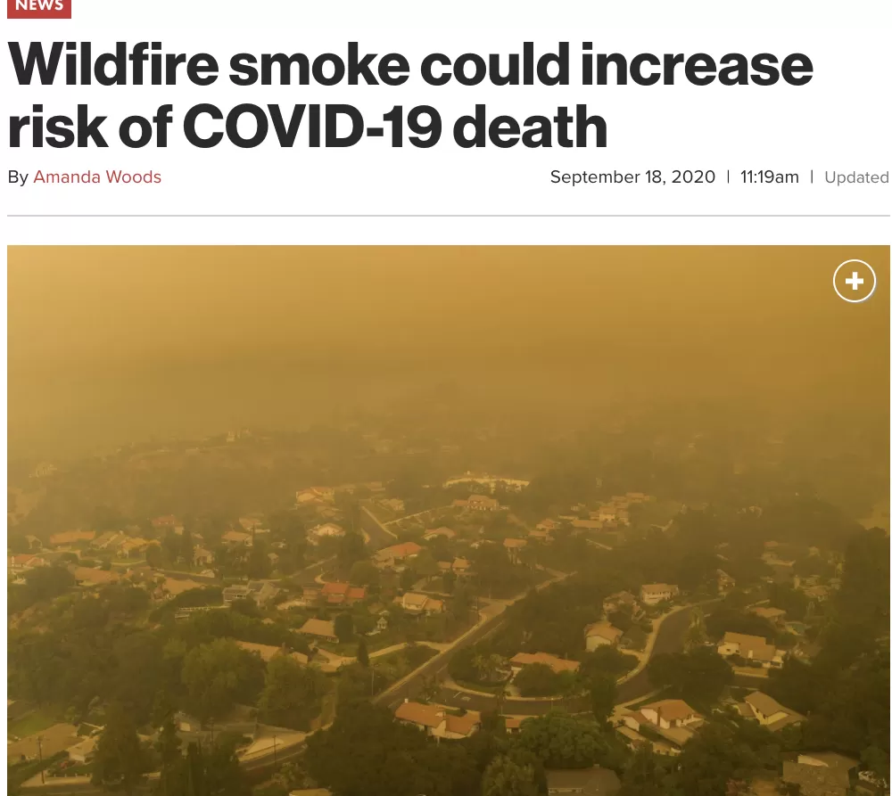 惊恐! 温哥华连发11天空气警报! 哈佛研究称烟霾增加新冠死亡风险!