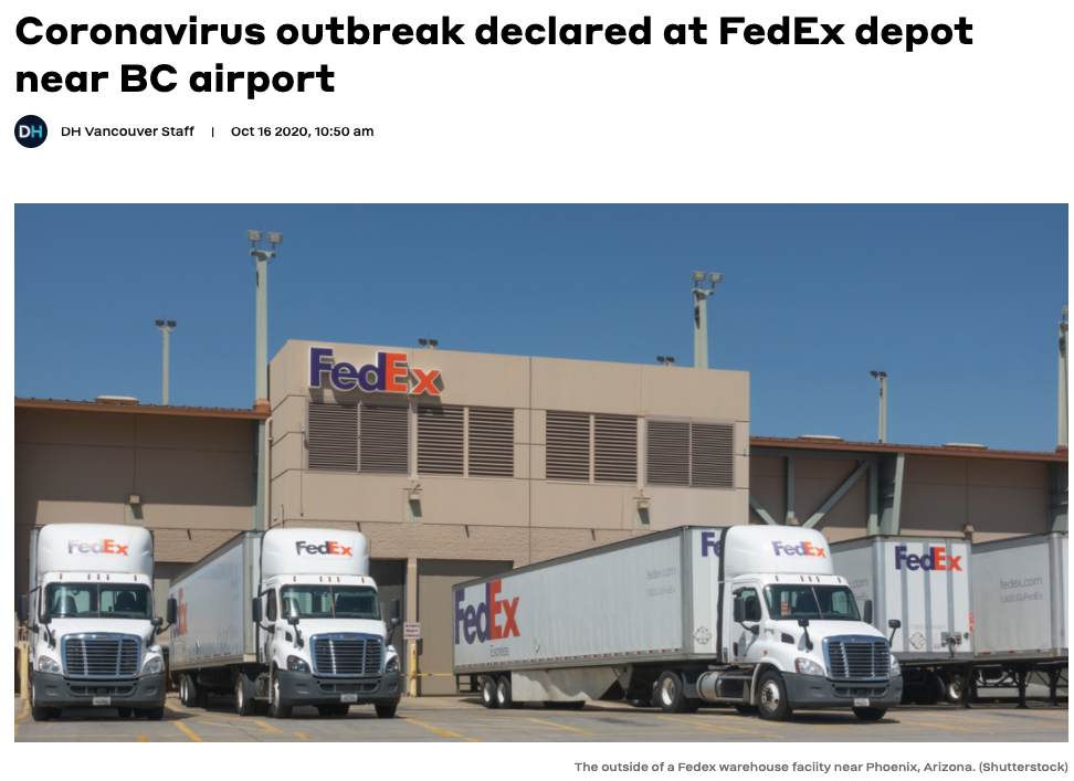 可怕! BC今天1天155人感染 4S店和FedEx员工确诊! 幼童患者全身血管发炎!
