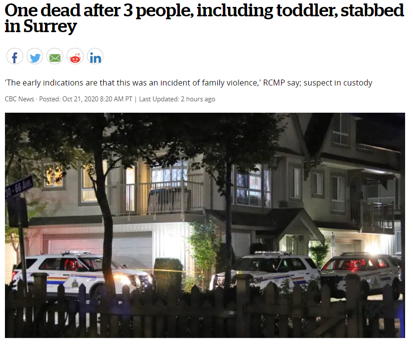 恐怖! 大温一家三口在家被捅 1死2重伤 2岁孩子都不放过 凶案调查小组出动!