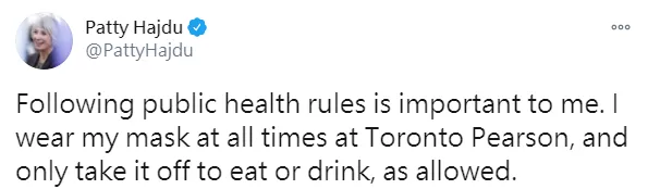绝了! 加拿大卫生部长机场不戴口罩 咧嘴笑开花 照片疯传后竟这样狡辩