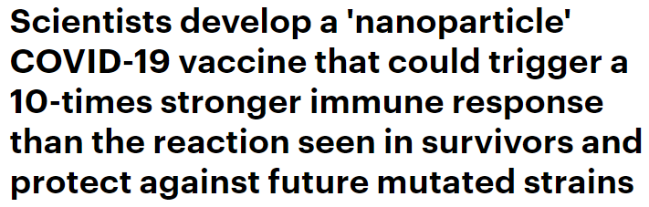 重磅! 科学家研发超强新冠疫苗 产生10倍抗体 病毒变异也不怕!