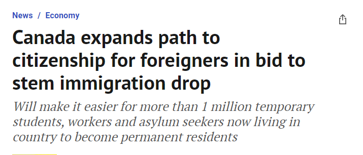 福音! 加拿大或助100万外国人申永久移民 拓宽申请途径!