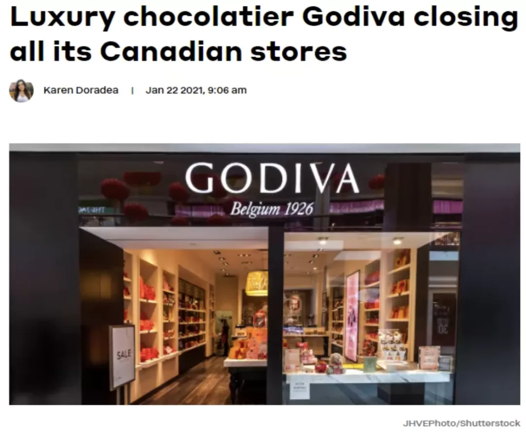 扎心! 加拿大华人挚爱品牌科颜氏关店 欧舒丹破产! Godiva跳楼甩卖! 新闻 第1张