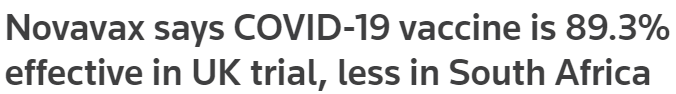 突发! Novavax疫苗宣布 对英国变种有效率超85%! 加拿大抢订 股价狂涨! 新闻 第9张