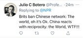 德媒：英国吊销落地许可导致CGTN在德也将无法播出，但只需一步骤即可恢复