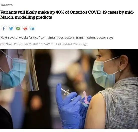 警报! 加拿大这省3月份变异病毒飙至40% 恐日增6000! 卫生官: 现在解封太早! 新闻 第5张