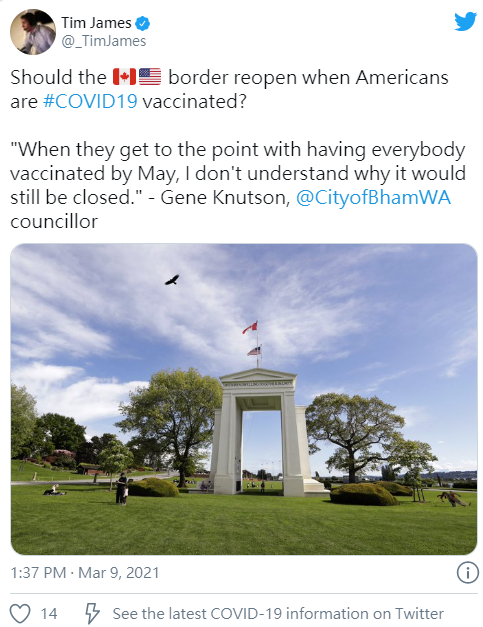 啥?! 美国5月份完成疫苗接种 吵着要开边界 加拿大: 自己疯! 新闻 第2张