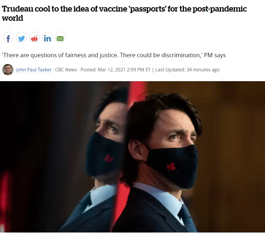 最新! 加拿大疫后迎“报复性旅行”特鲁多: 谨慎考虑疫苗护照! 生活 第4张