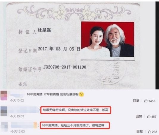  张纪中小31岁娇妻被猜怀三胎 多次否认为钱嫁老头