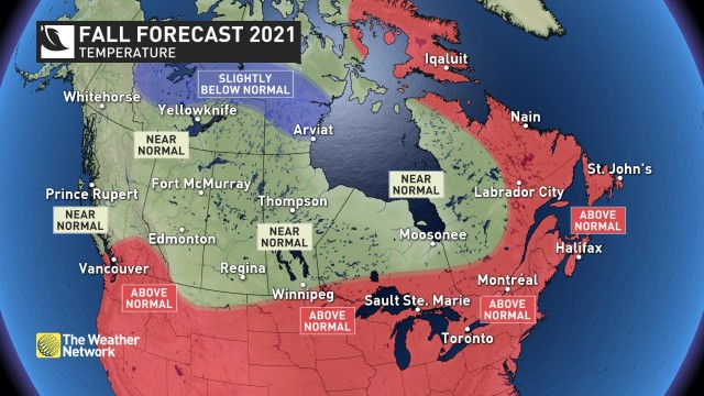 National temperatures (Fall Forecast)