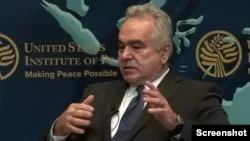 美国国安会印太事务协调员坎贝尔11月19日参加美国和平研究所(USIP)会议 （USIP 会议视频截图）