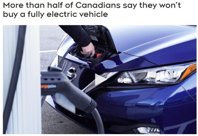 这就是为什么超过一半的加拿大人不买全电动汽车的原因