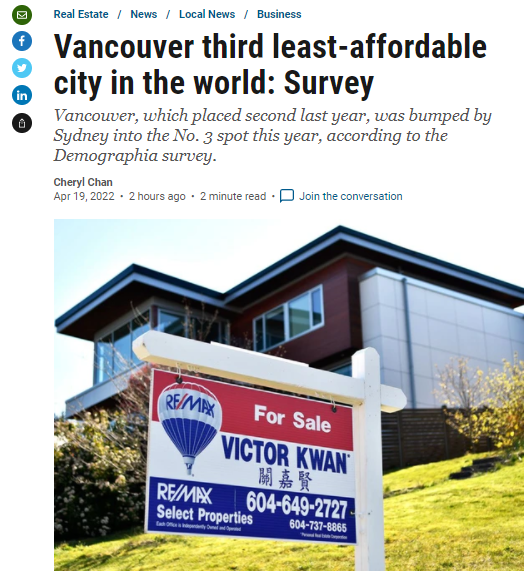北美最贵城市排行榜，温哥华高居第3！前5名里4个都在加拿大